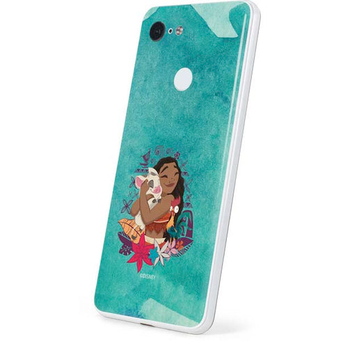 Disney Princess Moana with Pua and Heihei Google Pixel 3 Skin